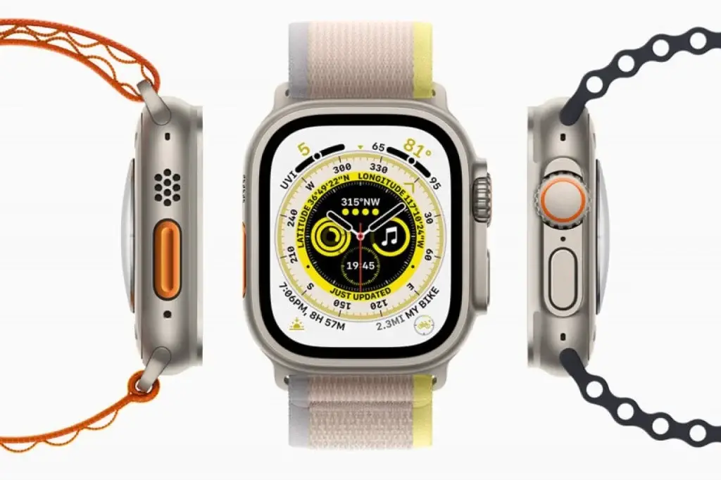 Ilustrasi jam tangan pintar Apple Watch Ultra.