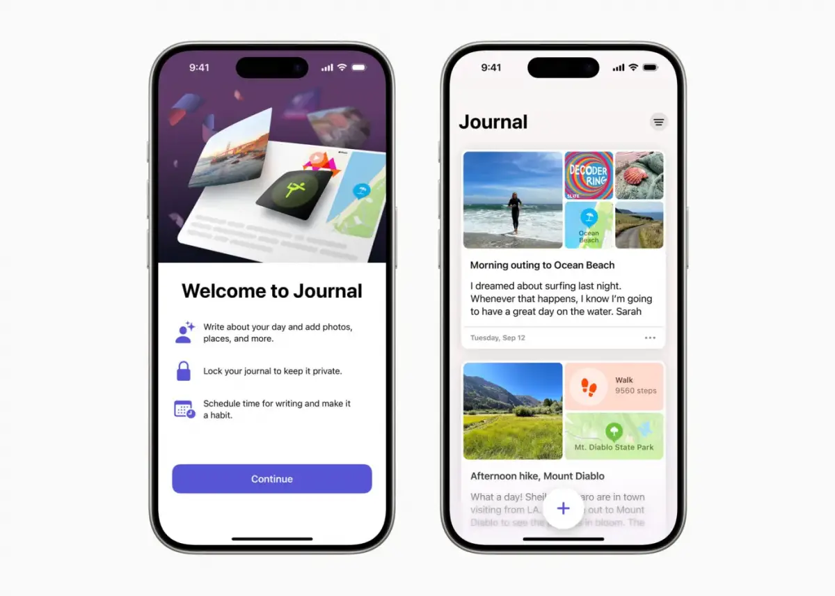 Apple resmi mengumumkan aplikasi Journal bersamaan dengan iOS 17.2. (Sumber: Apple)