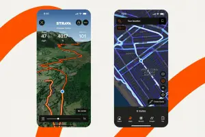 Ilustrasi fitur Heat Map memberi para atlet gambaran tentang rute mana yang sering dilalui mereka.
