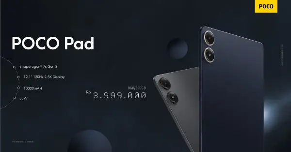 POCO Pad Dijual Seharga Rp3,9 Juta, Punya Kapasitas Baterai Jumbo