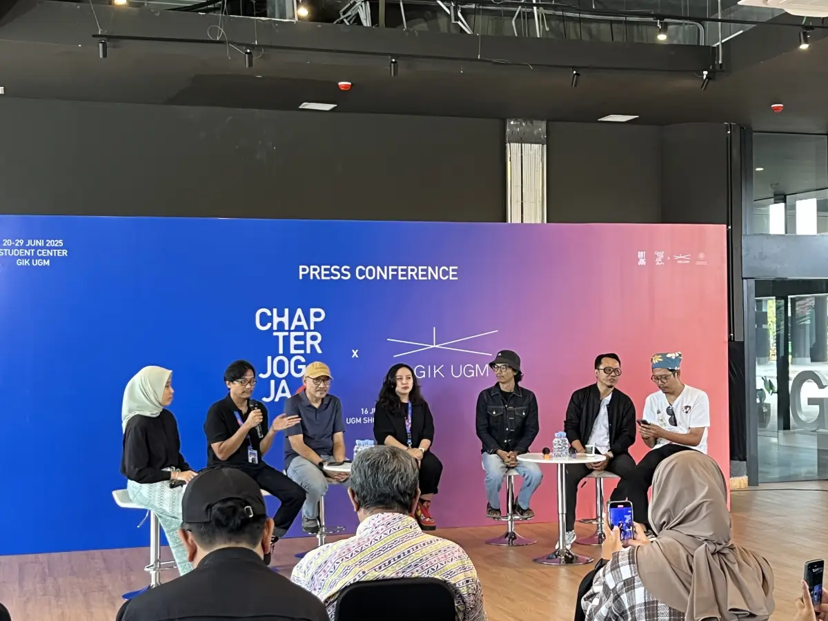 Konferensi pers Chapter Jogja Art Fair di GIK UGM, Sleman, DIY, Senin (16/6/2025). (Sumber: techverse.asia)