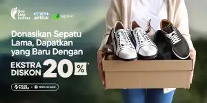 Program tukar tambah sepatu di Blibli x Jejakin. (Sumber: blibli)