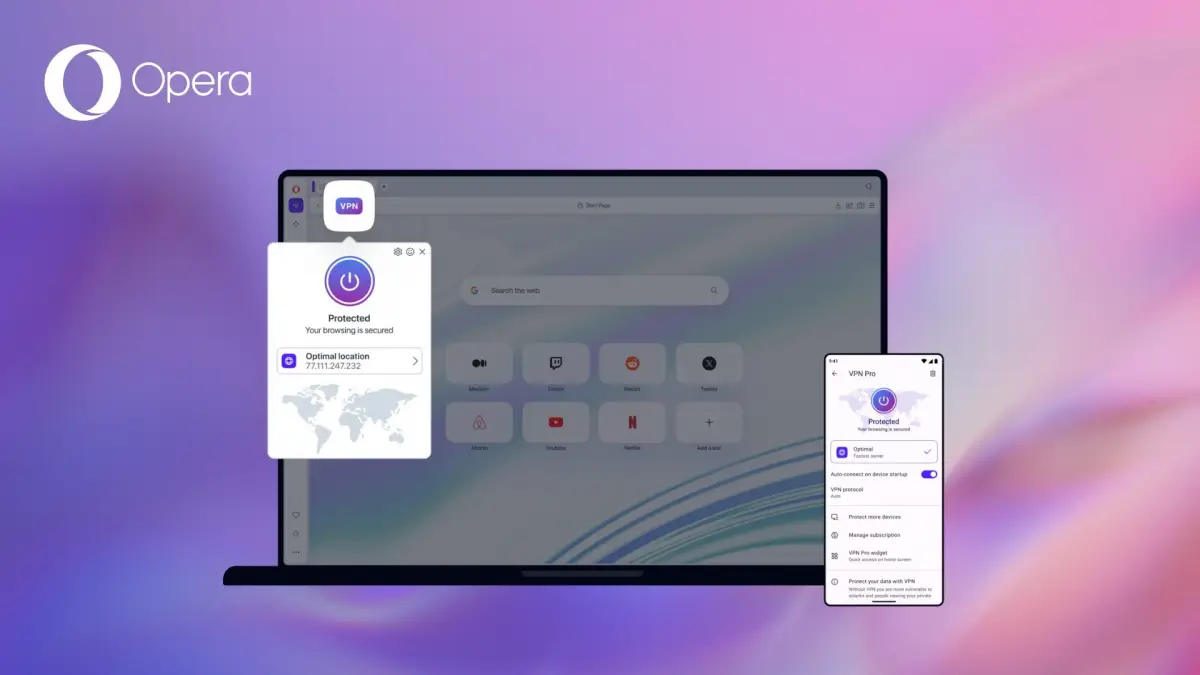 Opera merombak VPN Pro. (Sumber: Opera)