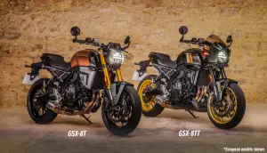 Suzuki All New GSX-8T (kiri) dan GSX-8TT. (Sumber: Suzuki)
