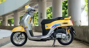 Fazzio Hybrid yang telah dimodifikasi ala motor bebek Yamaha F1ZR. (Sumber: Yamaha)