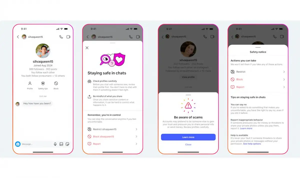 Tambahan fitur keamanan di Instagram untuk anak-anak. (Sumber: Instagram)