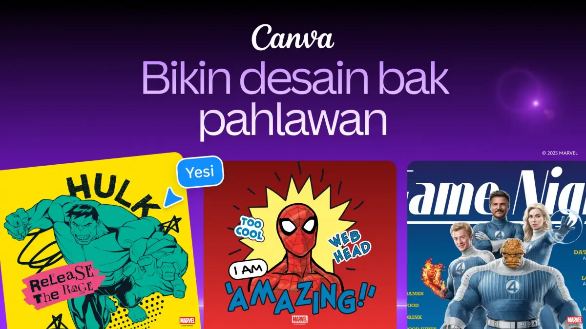 Kolaborasi Canva dengan Marvel Studios yang menyediakan 180 template. (Sumber: Canva)