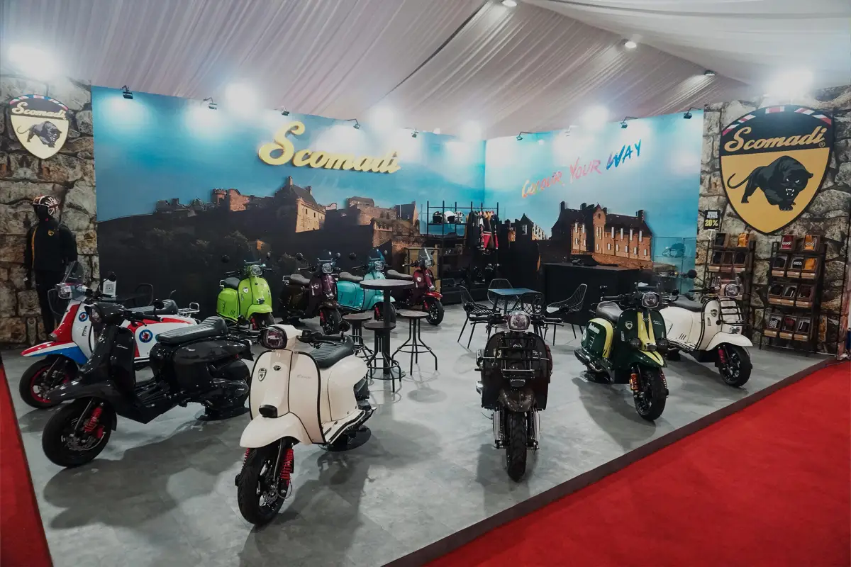 Booth Scomadi di gelaran GIIAS 2025. (Sumber: Scomadi)