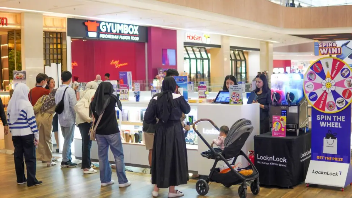 Gerai Pop-up Store LocknLock di Mall Bintaro Exchange.