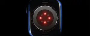 Ilustrasi sensor oksigen darah pada Apple Watch.
