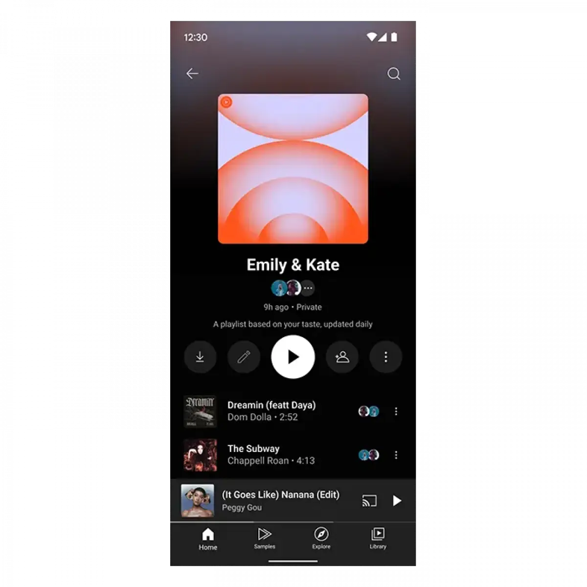 Daftar putar Taste Match yang dibuat berdasarkan pencocokan rasa rasa berubah setiap hari. (Sumber: Youtube)