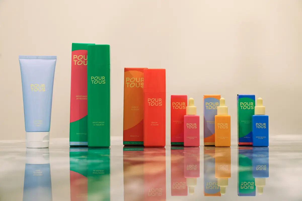 Deretan berbagai produk perawatan kulit dari Pour Tous. (Sumber: istimewa)