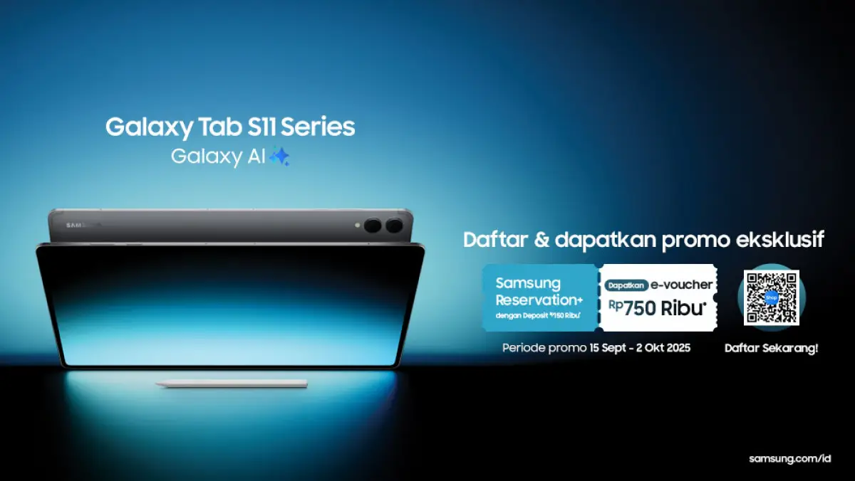 Samsung Electronics Indonesia buka penawaran eksklusif untuk Galaxy Tab S11 Series. (Sumber: samsung)