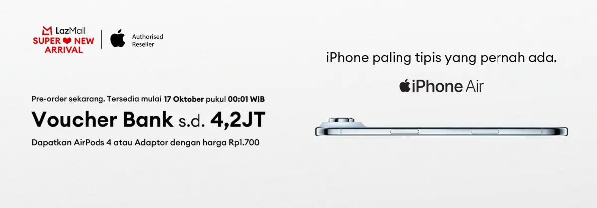 Ponsel iPhone 17 dan iPhone sudah tersedia di Lazada. (Sumber: dok. lazada)