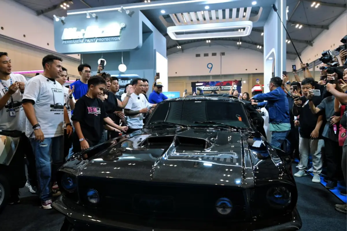BMW E34 yang diubah menjadi seperti 'Ford Mustang' tampil di IMX 2025 pada 10-12 Oktober. (Sumber: istimewa)