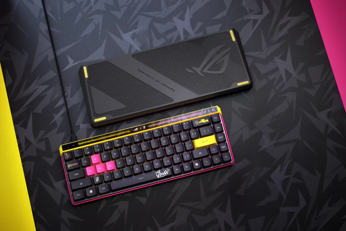 Keyboard ROG Falchion Ace HFX ZywOo Edition. (Sumber: ASUS)