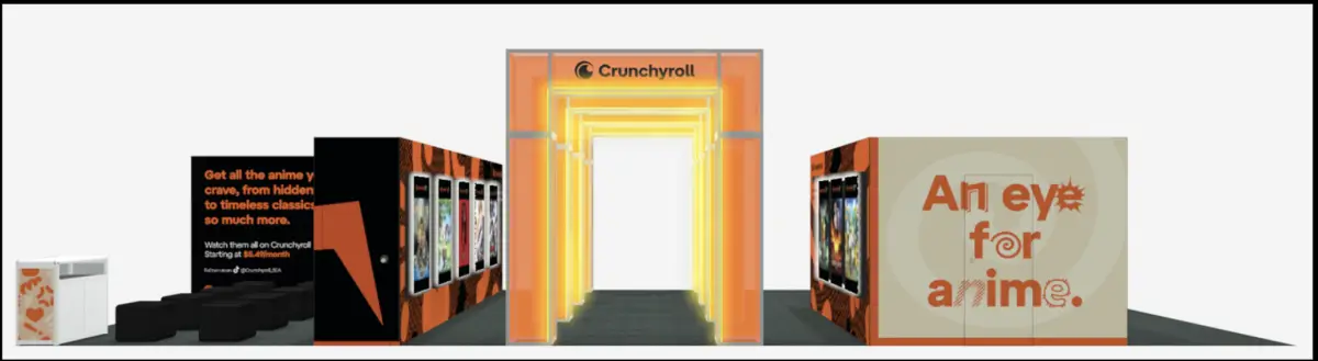 Booth Crunchyroll di Anime Festival Asia 2025 Singapore.