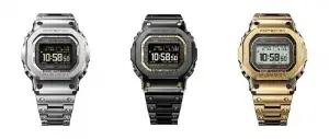 G-SHOCK GMW-BZ5000D-1, GMW-BZ5000BD-1, dan GMW-BZ5000GD-9 (kiri ke kanan). (Sumber: Casio)
