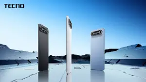 Tiga varian warna Tecno Slim. (Sumber: Tecno)