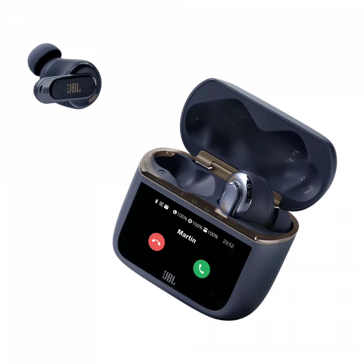 JBL Tour Pro 3 hadir dalam pilihan warna biru. (Sumber: JBL)