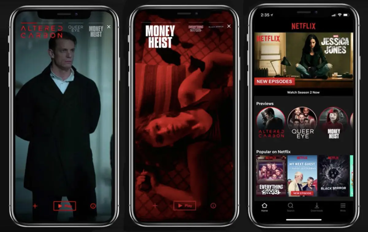 Video vertikal Netflix akan hadir di aplikasi seluler. (Sumber: Netflix)