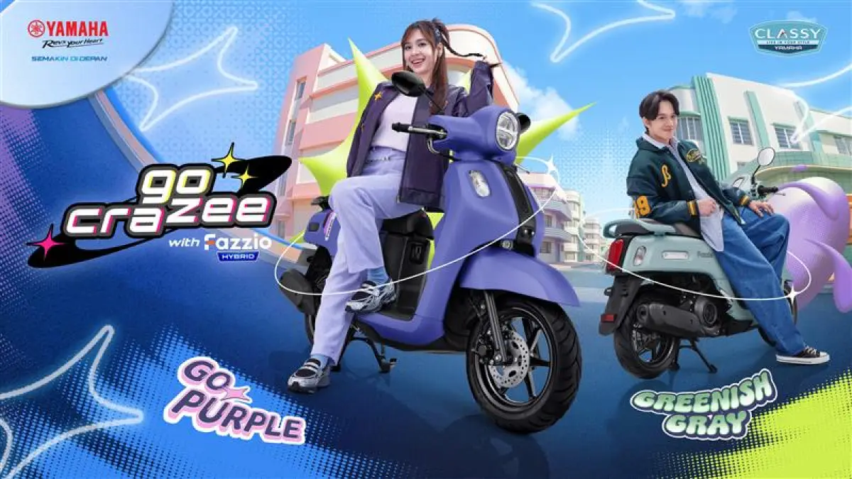 Yamaha Fazzio Hybrid 2025 punya warna-warna baru. (Sumber: Yamaha)