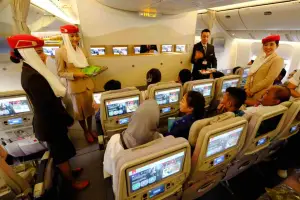Ilustrasi maskapai penerbangan Emirates. (Sumber: istimewa)