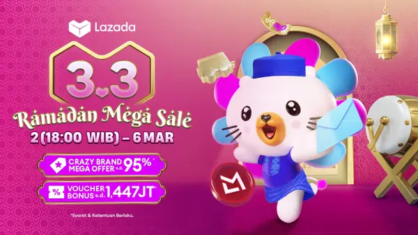Lazada 3.3 Ramadan Sale Beri Diskon hingga 95 Persen