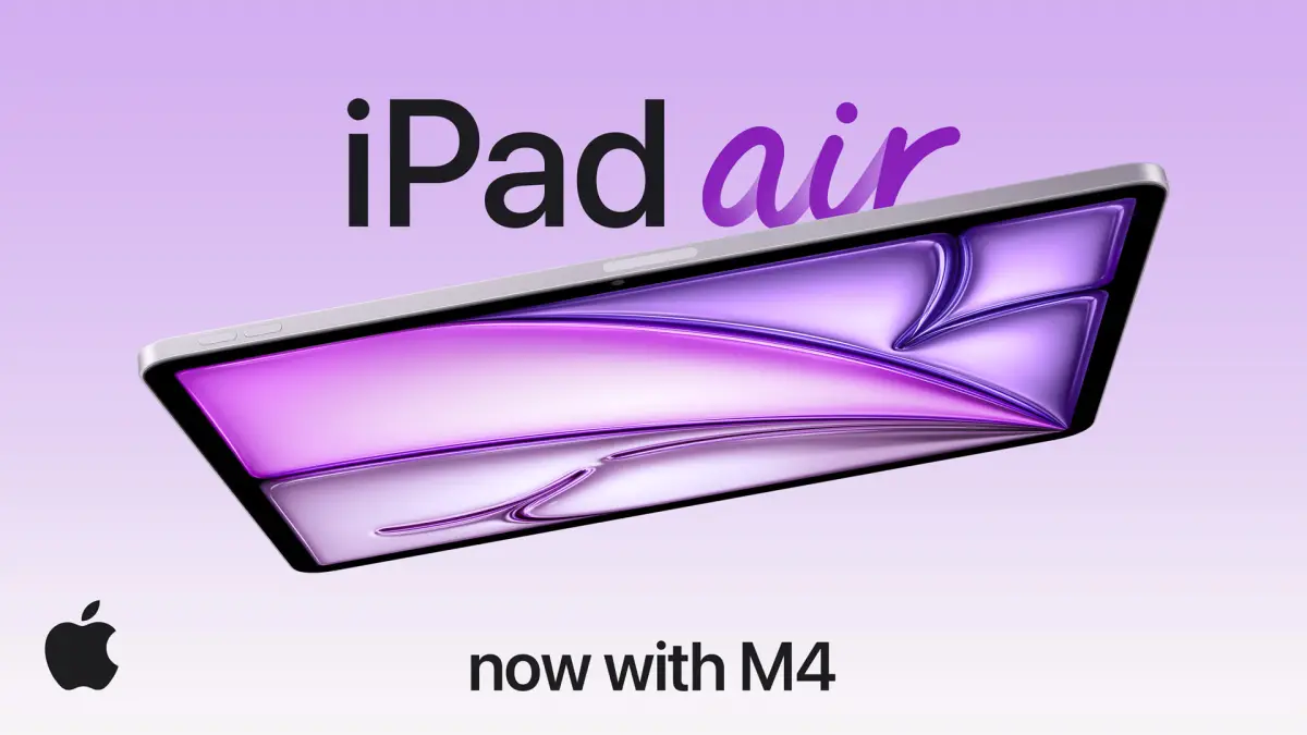 Apple iPad Air dengan prosesor M4 baru. (Sumber: Apple)