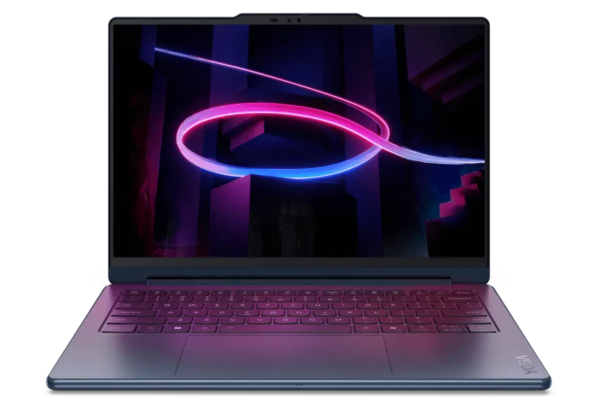 Lenovo Yoga 9i 2-in-1 Aura Edition dalam mode laptop. (Sumber: Lenovo)