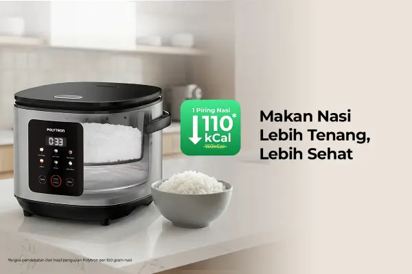 Polytron Hadirkan Rice Cooker Low Carbo, Nasi Enggak Mudah Basi