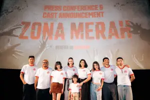 Jumpa pers dan pengumuman pemeran Zona Merah. (Sumber: screenplay films)