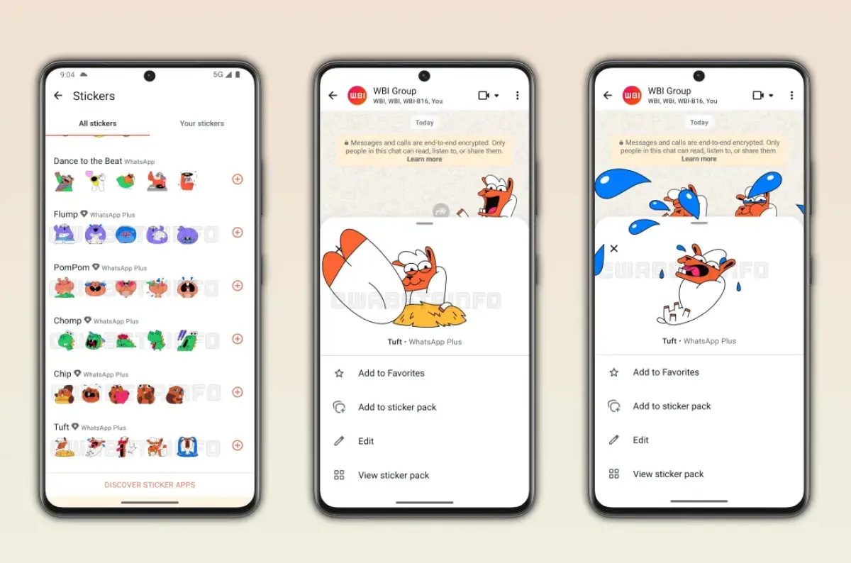 Pelanggan WhatsApp Plus akan mendapatkan akses ke paket stiker premium. (Sumber: istimewa)