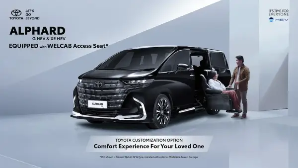 Toyota Alphard Hybrid Kini Didukung Welcab Access Seat