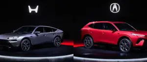 Honda Hybrid Sedan (kiri) dan Acura Hybrid SUV. (Sumber: null)