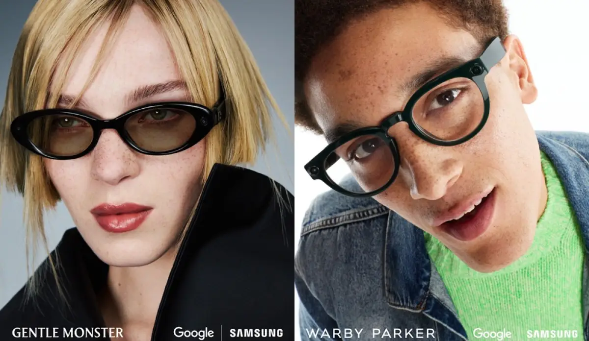 Kacamata pintar Samsung x Google berkolaborasi dengan Gentle Monster dan Warby Parker. (Sumber: Samsung)