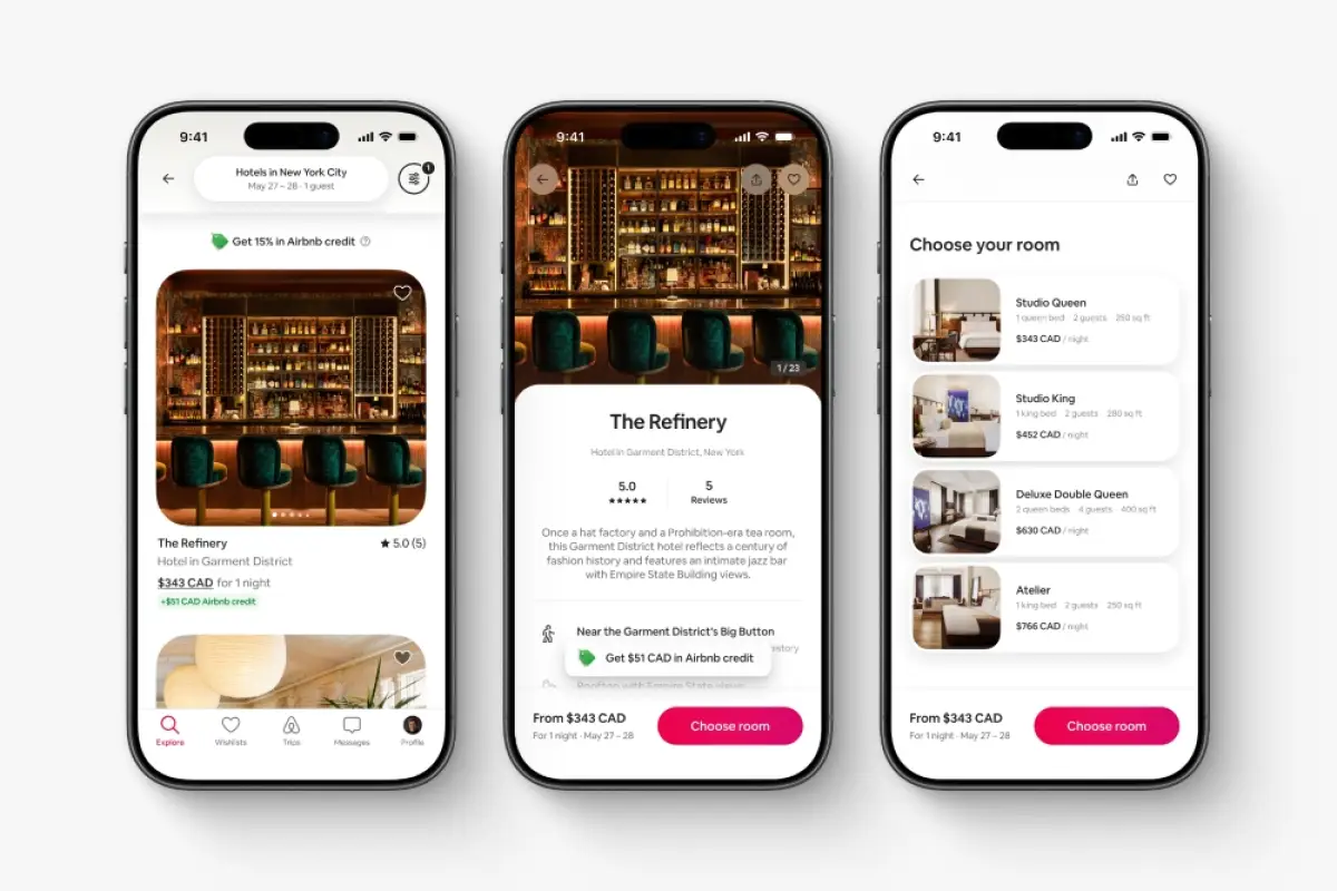 Penambahan hotel butik dan independen di Airbnb. (Sumber: airbnb)