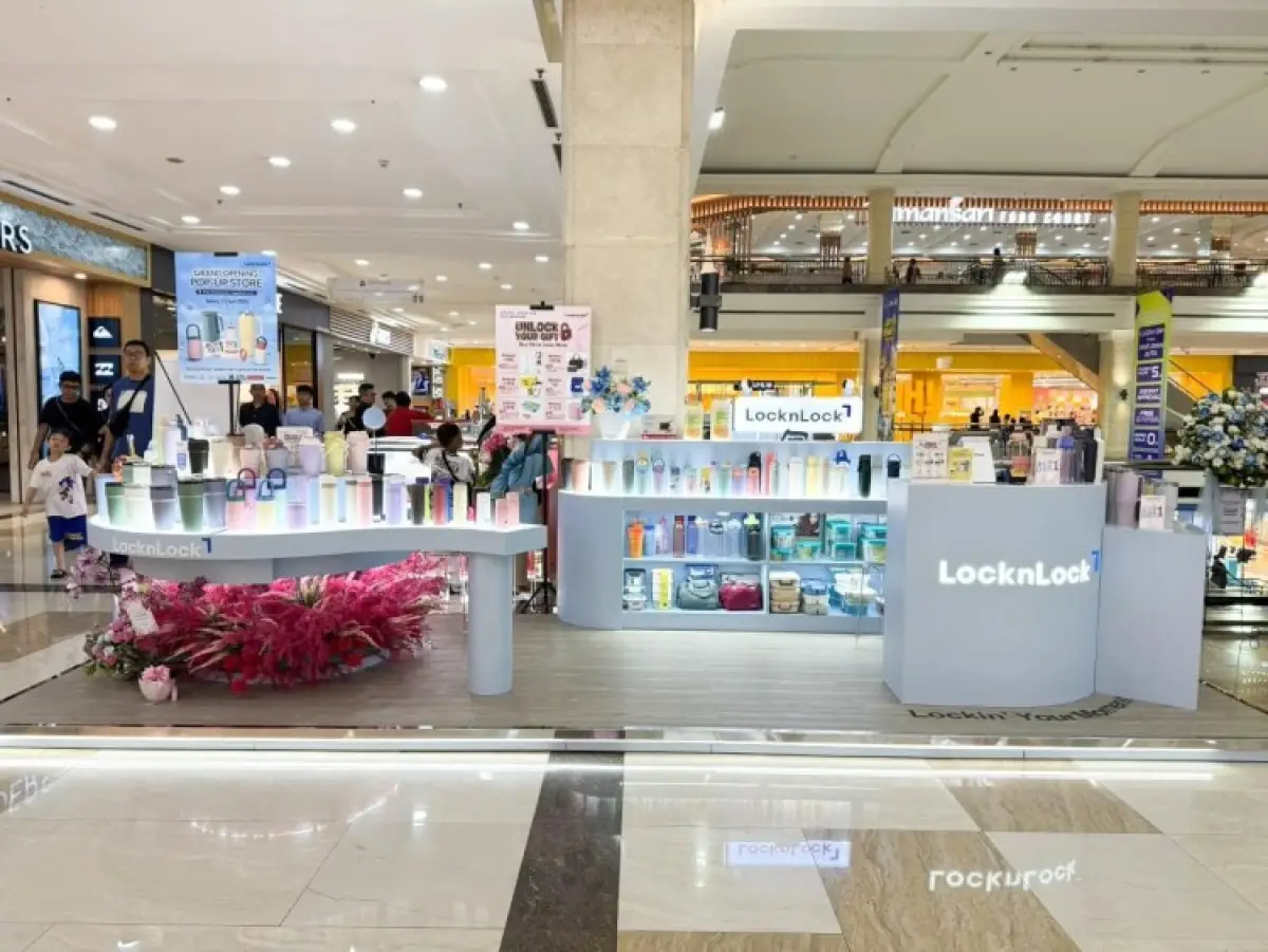Gerai pop-up store LocknLock di Plaza Ambarrukmo, Sleman, Daerah Istimewa Yogyakarta (DIY). (Sumber: ist)