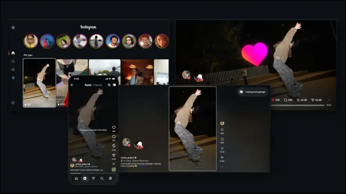 Instagram di Samsung TV. (Sumber: Meta)