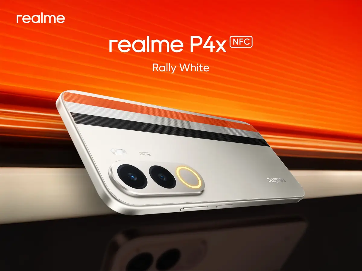Realme P4x warna Rally White. (Sumber: Realme)