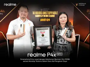 Realme P4x pecah rekor main gim MOBA selama 10 jam. (Sumber: ist)
