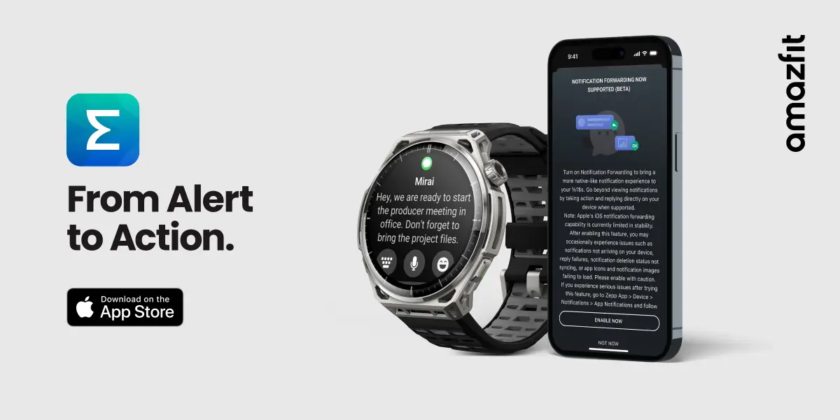 Amazfit hadirkan notifikasi iOS interaktif ke beberapa smartwatch tertentu di Eropa. (Sumber: istimewa)