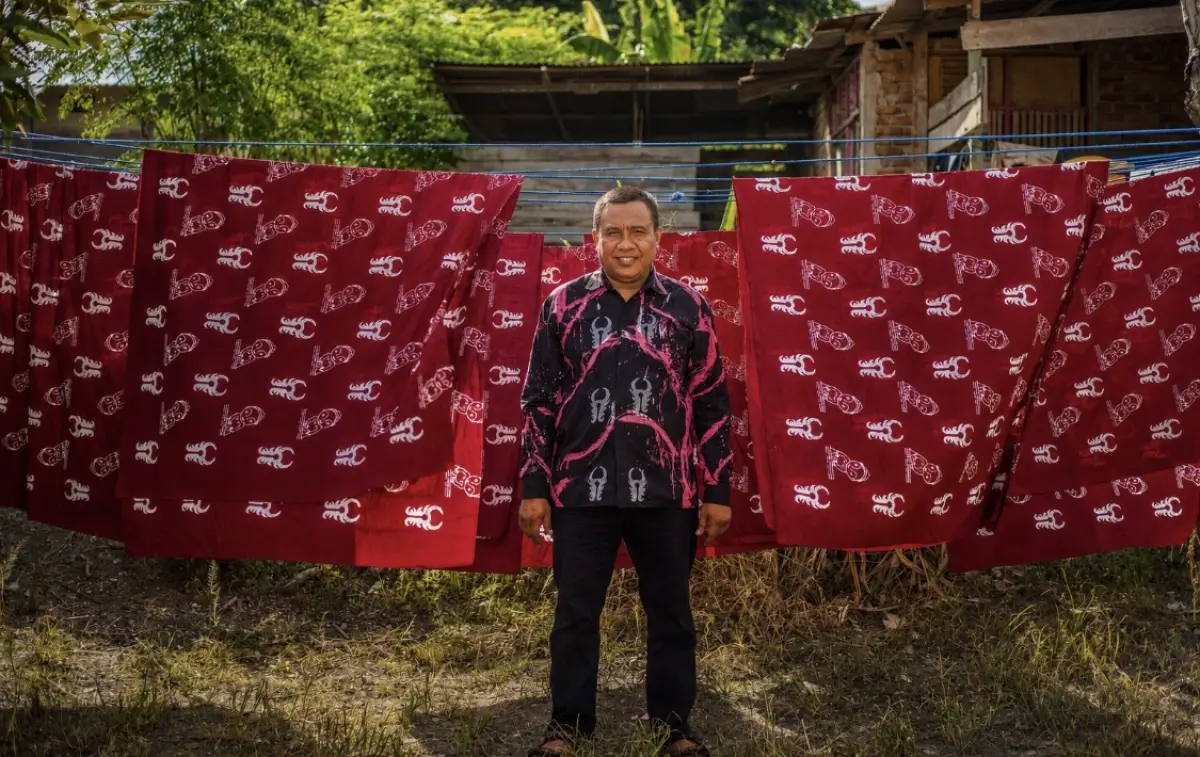 Batik valiri asli Sigi, Sulawesi Selatan. (Sumber: Ist)