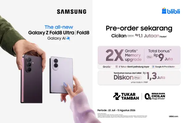 Blibli Buka Pra-pemesanan Galaxy Z Fold 8 Ultra dan Z Fold 8, Ini Benefitnya