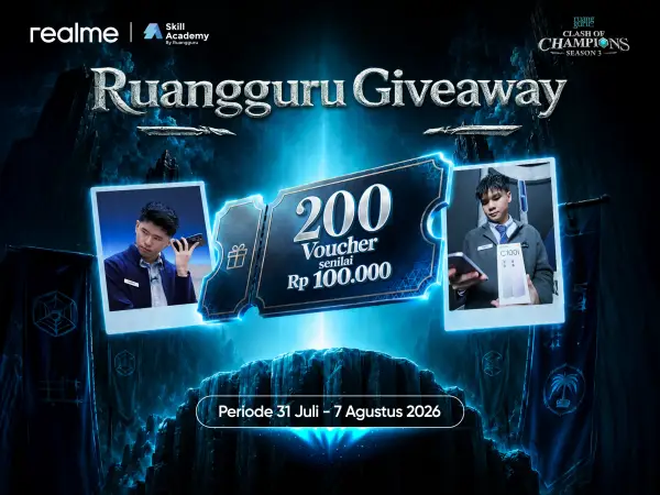 Realme Membagikan 200 Voucher Skill Academy by Ruangguru