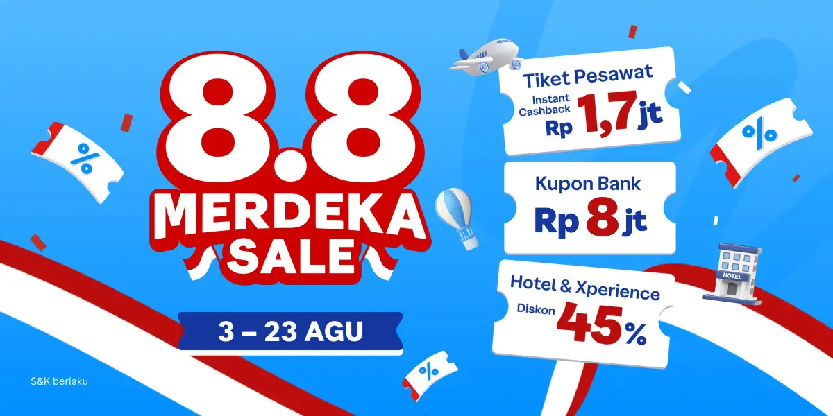 8.8 Merdeka Sale. (Sumber: Traveloka)