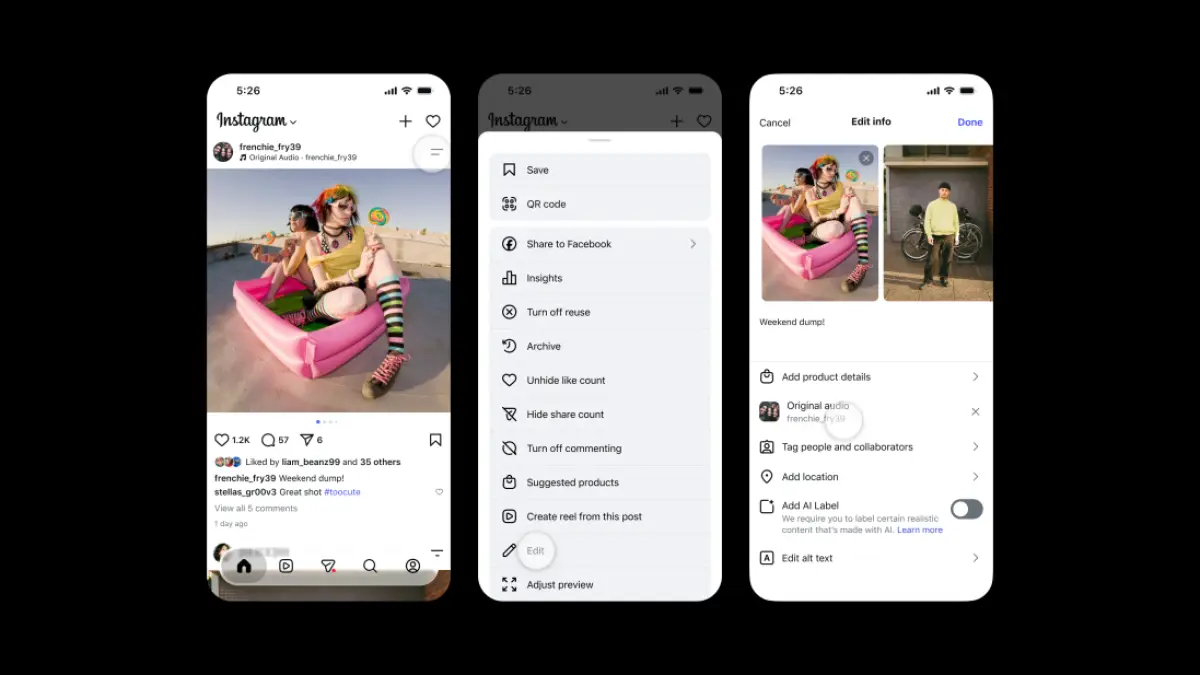 Instagram Replace Audio. (Sumber: Meta)