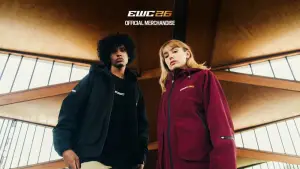 Merchandise resmi untuk EWC 2026. (Sumber: EWC)