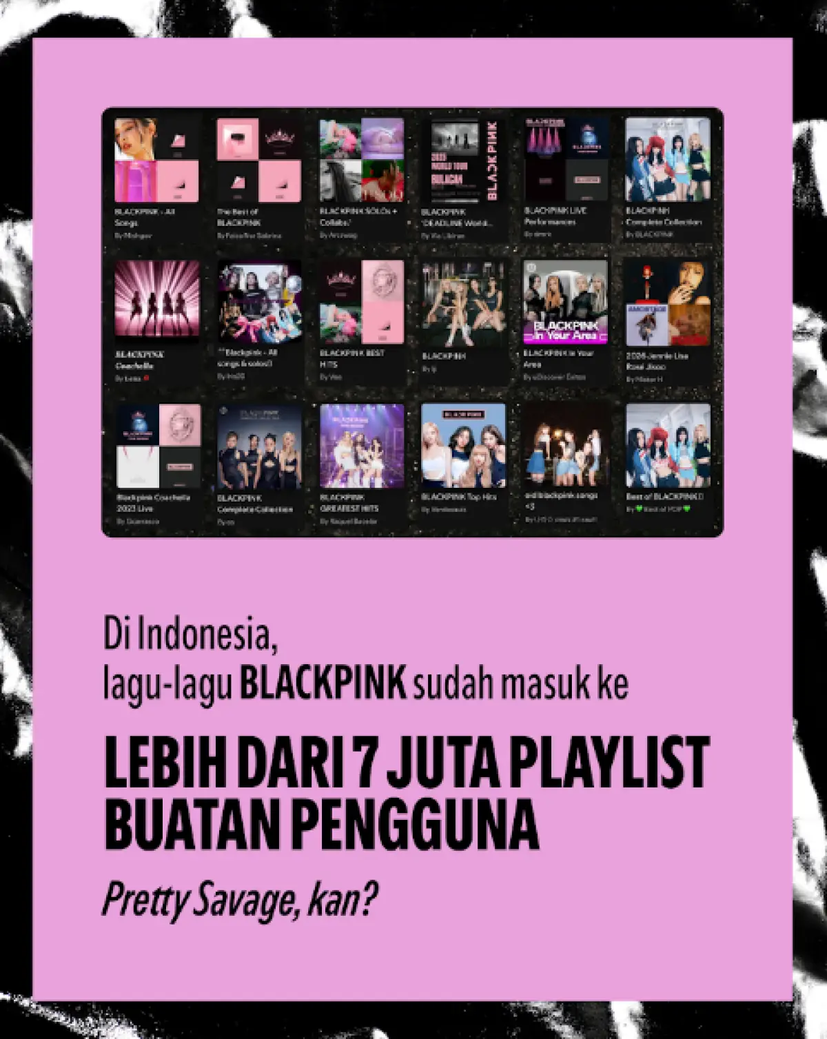 Lagu-lagu BLACKPINK paling banyak diputar di Spotify. (Sumber: istimewa)