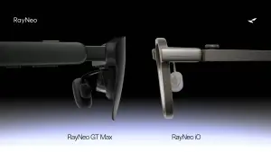 Rayneo GT Max AR (kiri) and iO. (Sumber: Rayneo)